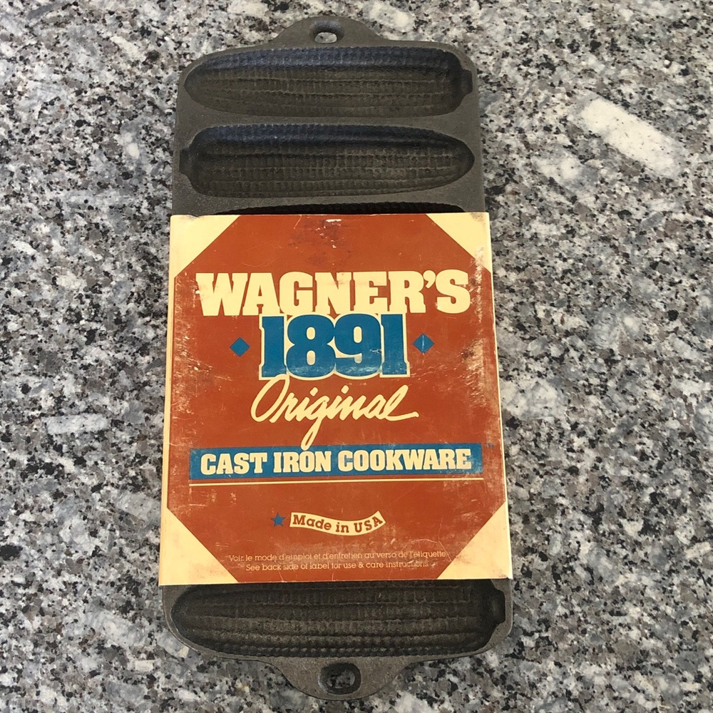 Wagners Cast Iron Cookware Cornbread Pan 6”x 12” Made In USA